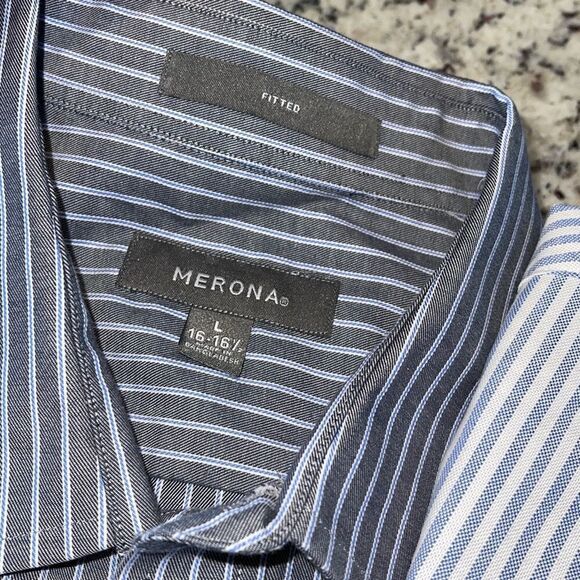 GAP Stafford Merona Men’s Casual Button Down Shirt Bundle Long Sleeve Size Large - Picture 2 of 4